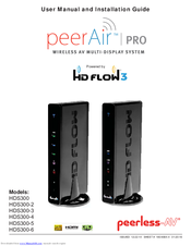 peerless-AV PeerAir Pro HDS300-2 User Manual And Installation Manual