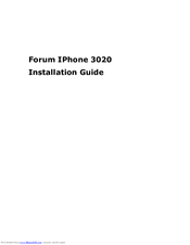 BELGACOM Forum IPhone 3020 Installation Manual