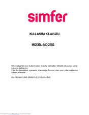 Simfer MD 2702 Instruction Manual