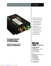 CSI Pure Digital Fiberlink 3150 Series User Manual