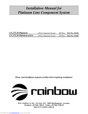 Rainbow CS 275.28 Platinum active Installation Manual