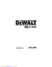 DeWalt DCL508 Original Instructions Manual