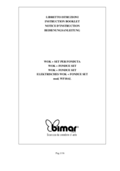 Bimar WF10AL Instruction Booklet