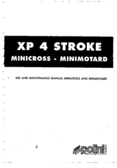 Polini Minimotard XP4 Use And Maintenance Manual