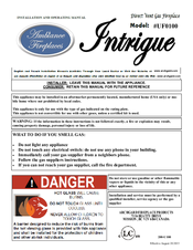 Ambiance Fireplaces Intrigue UF0100 Installation And Operating Manual