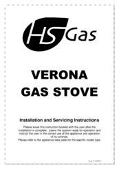 HS Gas Verona 6 Installation And Servicing Instructions
