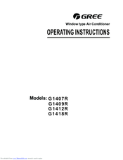 Gree G1418R Operating Instructions Manual