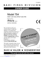 Baxi Fires Division 754 Owner's Manual