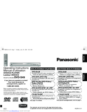 Panasonic DVD-S49 Operating Instructions Manual