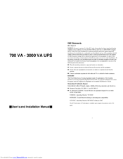 Eaton 700VA User And Installation Manual