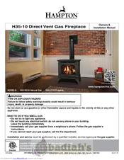 HAMPTON BAY H35-LP10 Owners & Installation Manual