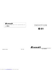 Brandt IB 61 Use & Installation Manual