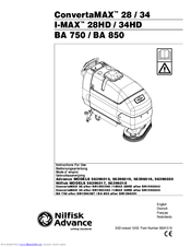 Nilfisk-Advance BA 850 Instructions For Use Manual