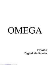 Omega HHM15 User Manual