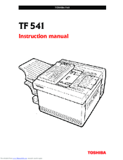 Toshiba TF 541 Instruction Manual