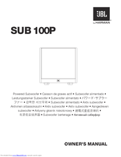 JBL SUB 100P Owner's Manual