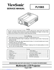 ViewSonic PJ1065 Service Manual