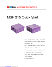 RGBlink MSP 215 Quick Start Manual