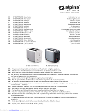 Alpina SF-2507 Instructions For Use Manual