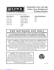 Lynx L3OPSR Installation Use And Care Manual