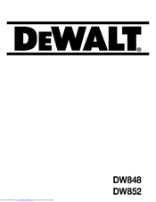 DeWalt DW852 Manual