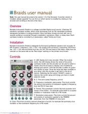 Mutable Instruments Braids User Manual