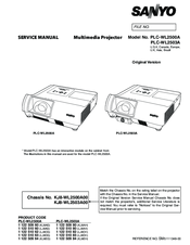 Sanyo PLC-WL2500A Service Manual