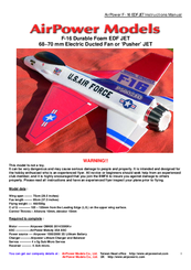 AirPower Models F-16 EDF JET Instruction Manual