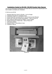 Easysystems E8-500 Installation Manual