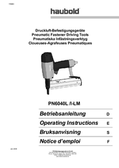 haubold PN6040I Operating Instructions Manual