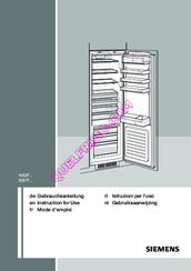 Siemens KI27F Series Instructions For Use Manual