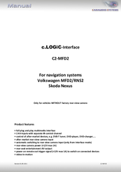 Caraudio-Systems c.LOGiC C2-MFD2 Manual