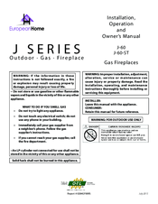 European Home J-60 Installation, Operation And Owner's Manual