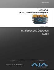AJA HD10DA Installation And Operation Manual