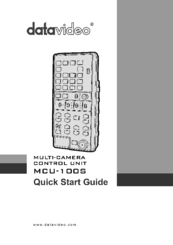 Datavideo MCU-100S Quick Start Manual