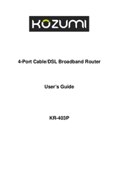 Kozumi KR-403P User Manual