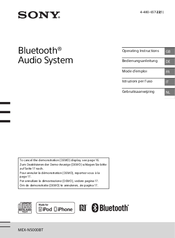 Sony MEX-N5000BT Operating Instructions Manual