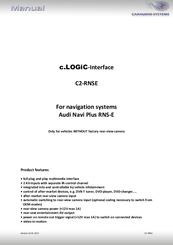 Caraudio-Systems c.LOGiC C2-RNSE Manual