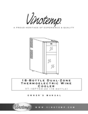 Vinotemp VT-18PTED - 2Z Owner's Manual