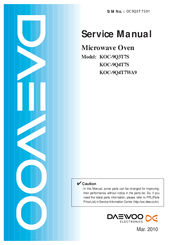 Daewoo KOC-9Q4T7WA9 Service Manual