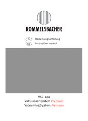 Rommelsbacher VAC 200 Instruction Manual