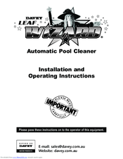 Davey LeafWizard Installation And Operating Instructions Manual