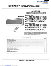 Sharp AY-X08BE Service Manual