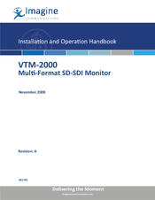 Imagine VTM-2000 Installation And Operation Handbook