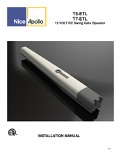 Nice Apollo T5-ETL Installation Manual