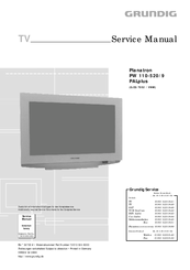 Grundig PLANATRON PW 110-520/9 PAL PLUS Service Manual