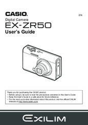 Casio ex-zr50 Manuals ManualsLib
