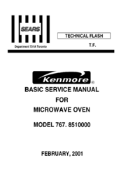 Kenmore 767.8510000 Basic Service Manual