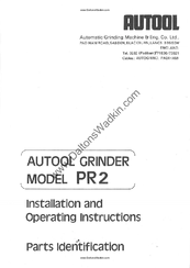 Autool PR2 Installation And Operating Instructions Manual