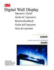 3M Digiral Walldisplay 9200IC Operator's Manual